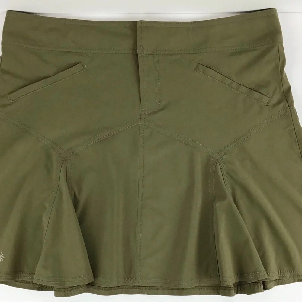 Athleta Olive Green Hiking Travel Skirt | 14